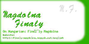 magdolna finaly business card